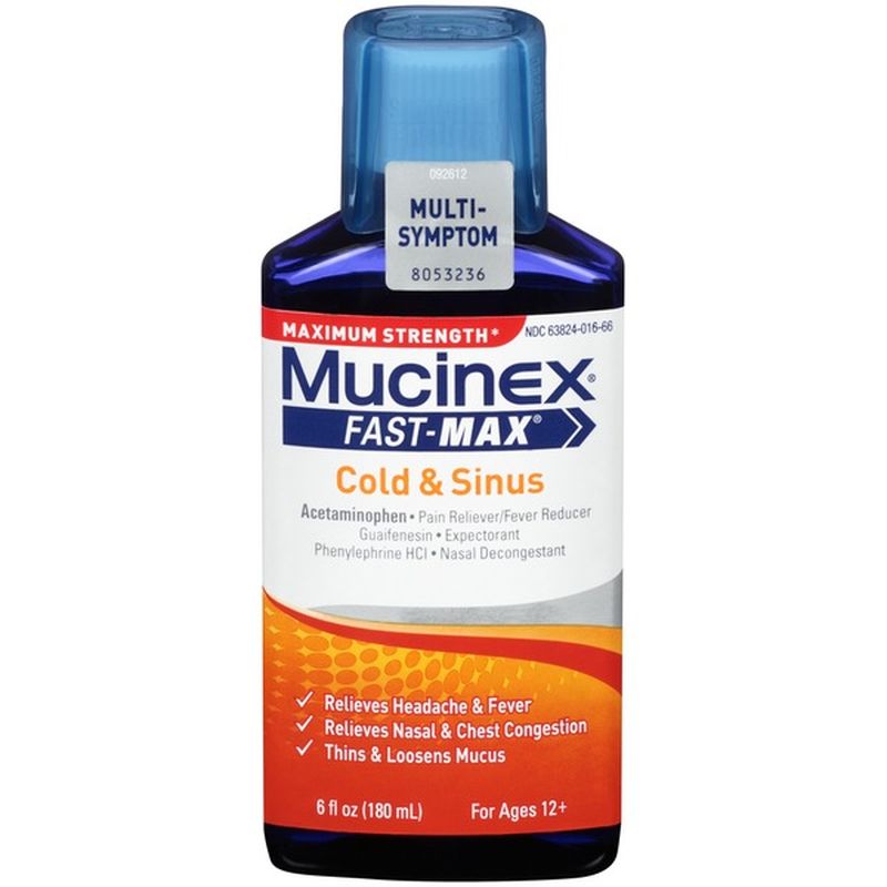Mucinex® FastMax Adult Cold and Sinus Liquid (6 oz) Instacart