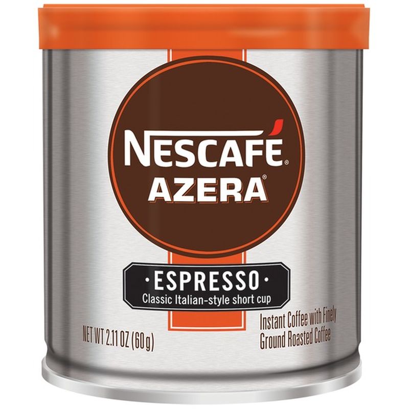 Nescafe Azera Espresso Instant Coffee with finely ground roasted coffee ...