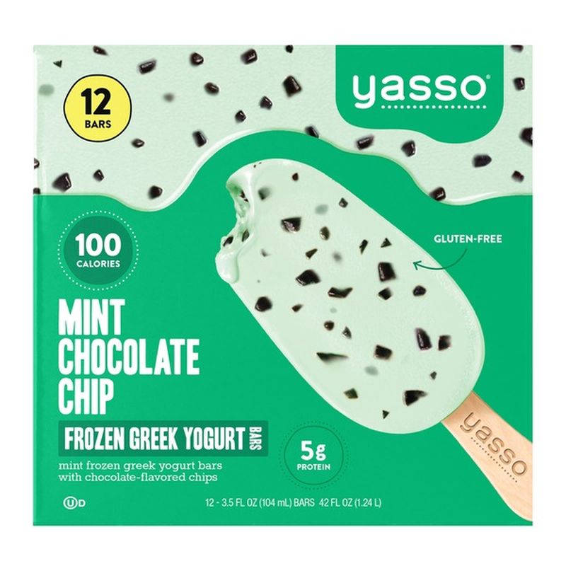 Yasso Mint Chocolate Chip Yogurt Bars (3.5 fl oz) Instacart
