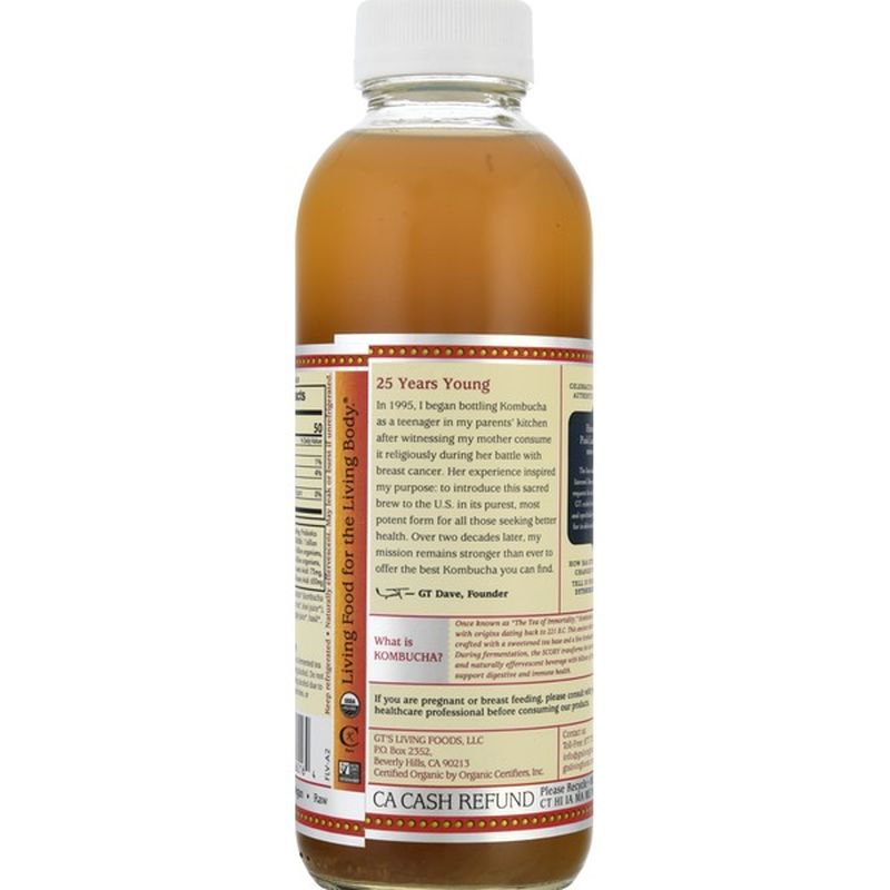 GTs Kombucha, Raw, Pink Lady Apple (16 oz) Instacart