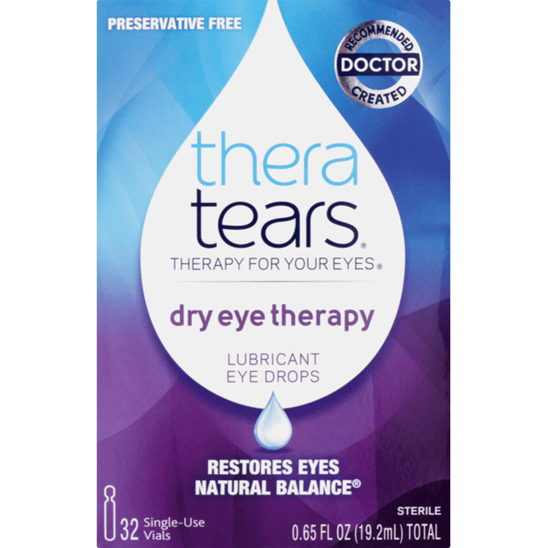 Thera Tears Dry Eye Therapy Lubricant Eye Drops SingleUse Vials (0.65