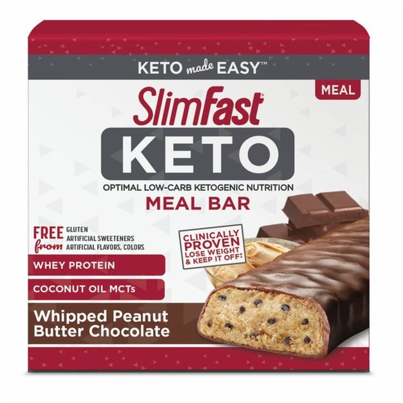 Slim-Fast Keto Whipped Peanut Butter Chocolate Meal Bars (5 each) from ...