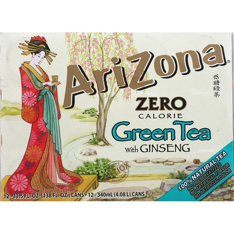 AriZona Green Tea, Zero Calorie, with Ginseng (11.5 fl oz) from Stater