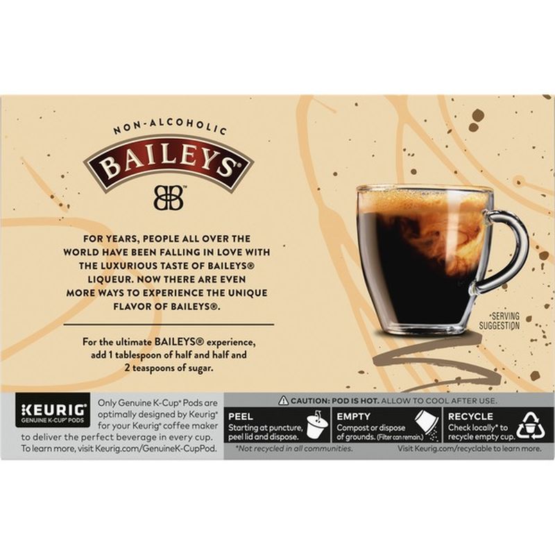 Baileys Non Alcoholic Original Irish Cream Light Roast K Cup® Coffee Pods 31 Oz Instacart 