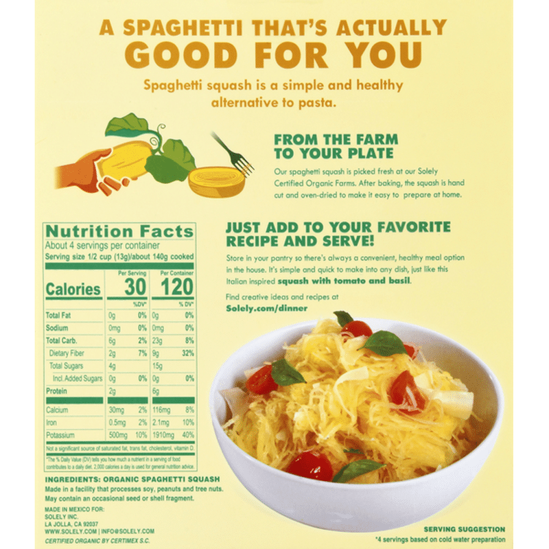 Solely Spaghetti Squash Organic 1 76 Oz Delivery Or Pickup Near Me Instacart