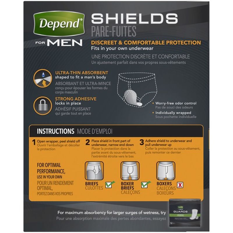 Depend Incontinence Shields for Men (58 each) from Safeway Instacart