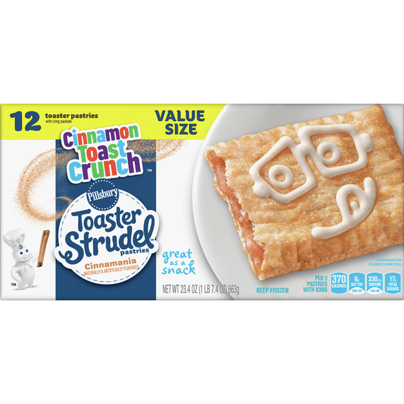 Pillsbury Toaster Pastries, Cinnamania, Cinnamon Toast Crunch, Value Size