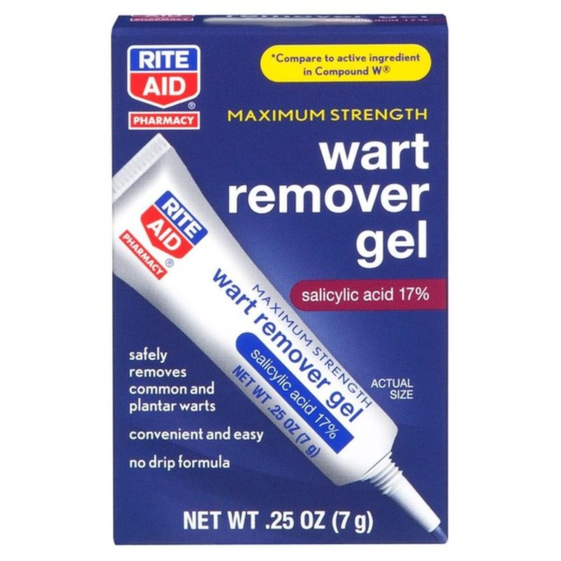 Rite Aid Maximum Strength Salicylic Acid 17% Gel Wart Remover (0.25 oz ...