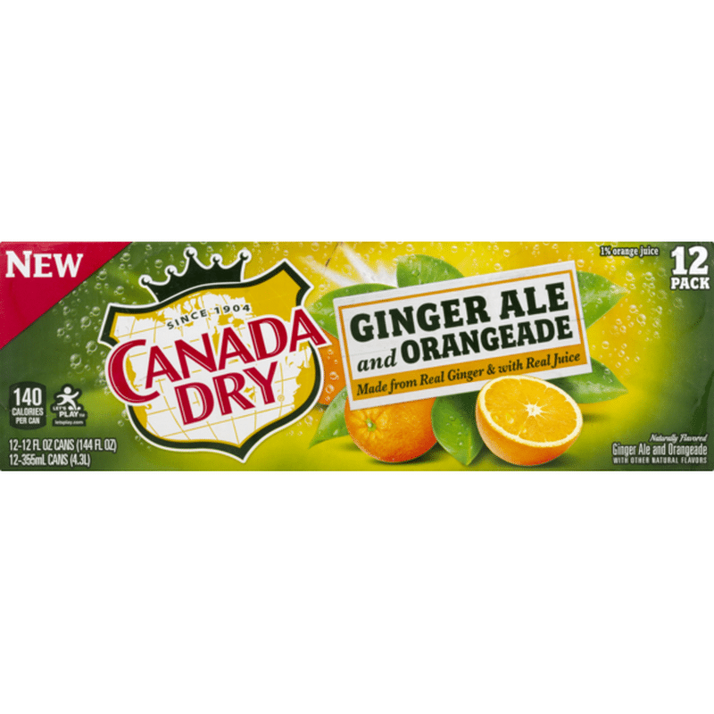 Canada Dry Ginger Ale and Orangeade (12 fl oz) Instacart