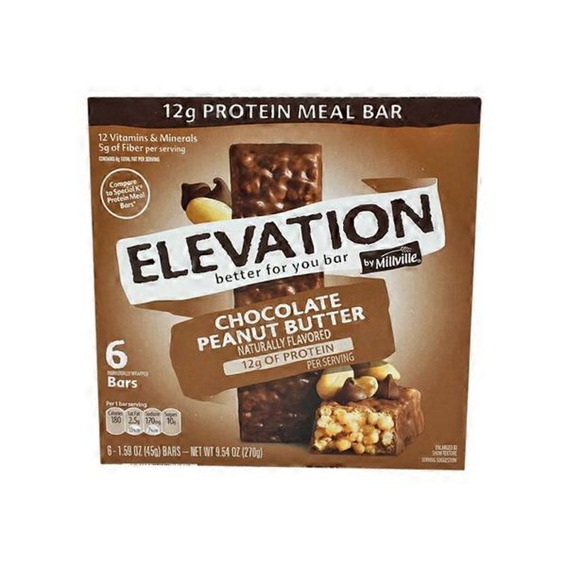 Fit & Active Chocolate Peanut Butter Protein Meal Bars (59 fl oz) from ...