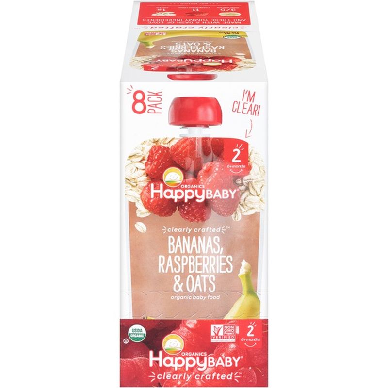 happy baby banana raspberry oats