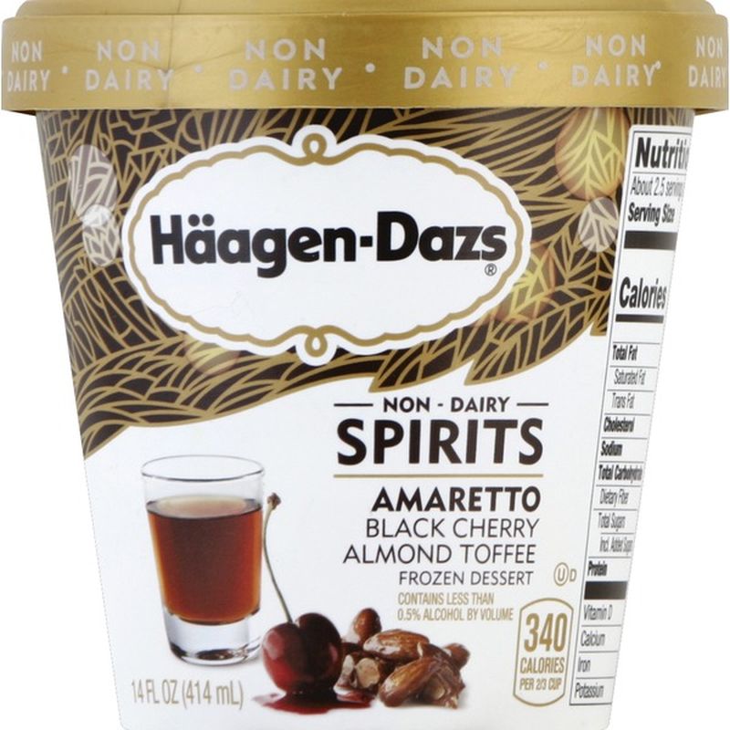 Haagen-Dazs Non-Dairy Spirits Amaretto Black Cherry Almond Toffee ...