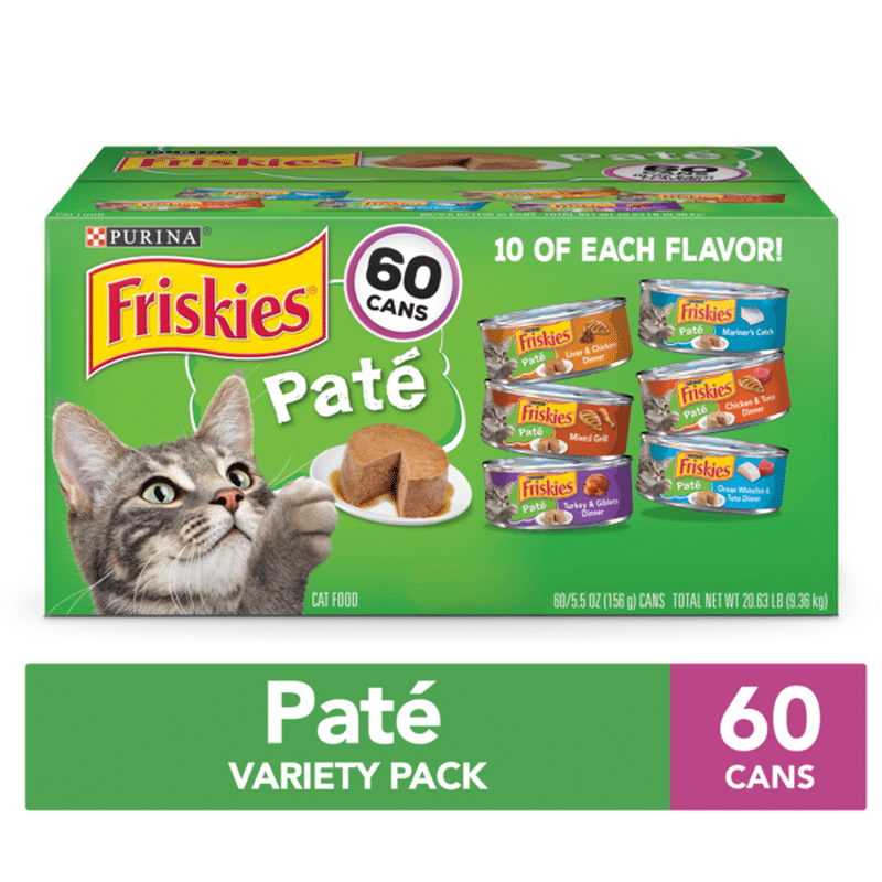 Purina Friskies Pate Wet Cat Food Variety Pack, Pate Poultry & Fish