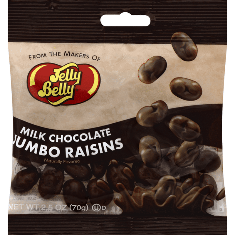 Jelly Belly Raisins, Jumbo, Milk Chocolate (2.5 oz) Instacart