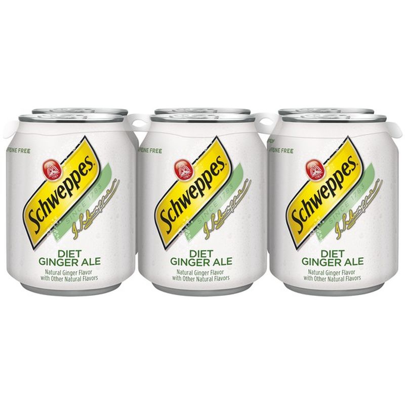 Schweppes Ginger Ale, Diet, Caffeine Free (8 fl oz) - Instacart