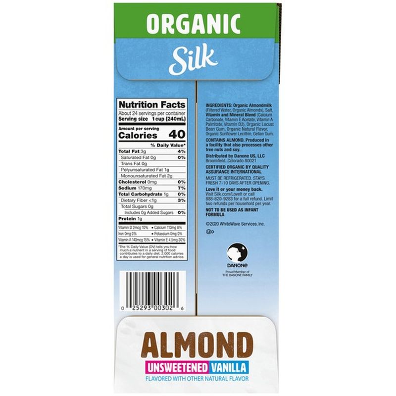 Silk Unsweetened Vanilla Almond Milk 64 Fl Oz Instacart