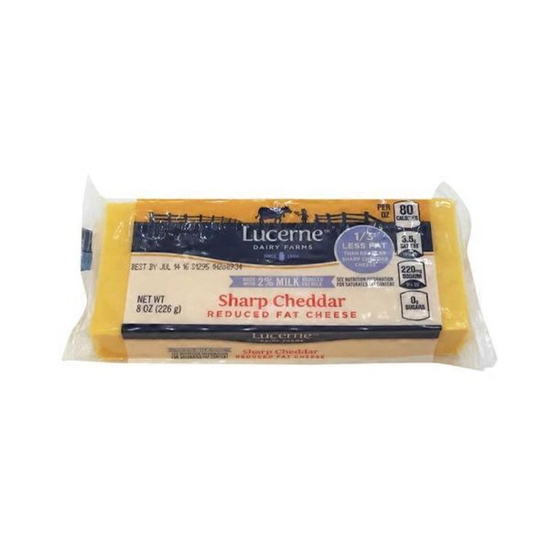 Lucerne 2 Reduced Fat Sharp Cheddar Cheese (8 oz) Instacart