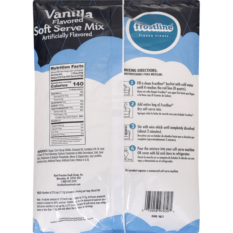 Frostline Soft Serve Mix, Vanilla Flavored (6 lb) Instacart