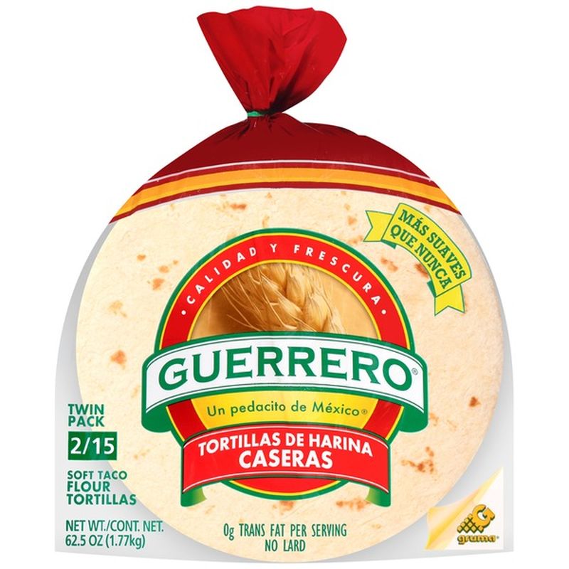 Guerrero Caseras Soft Taco Flour Tortillas (62.5 oz) from Costco ...