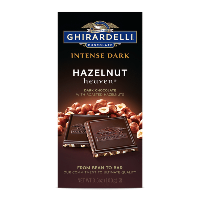 Ghirardelli Chocolate Intense Dark Chocolate Bar Hazelnut Heaven