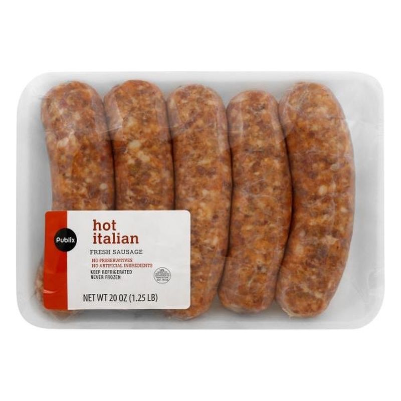 Publix Fresh Sausage, Hot Italian (20 oz) Instacart