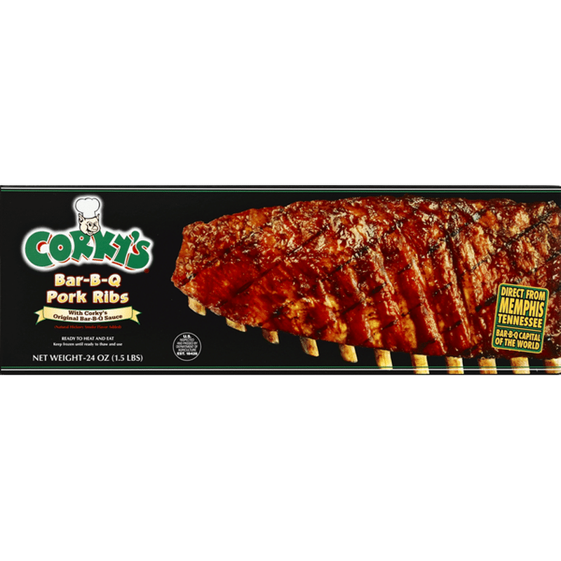 Corkys Pork Ribs, Bar-B-Q (24 Oz) - Instacart