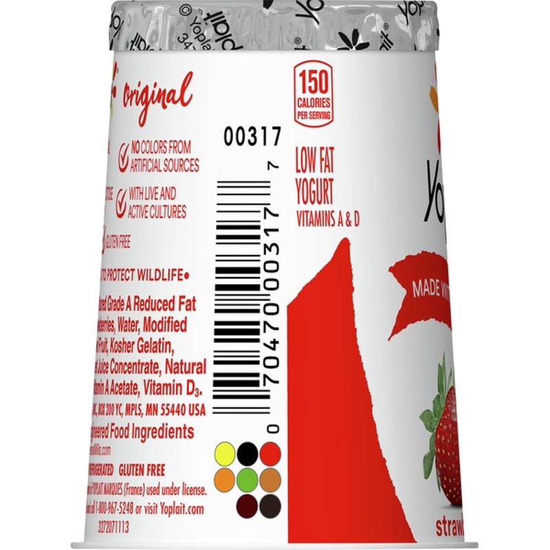 Yoplait Yogurt, Low Fat, Strawberry Kiwi (6 oz) from Market Basket