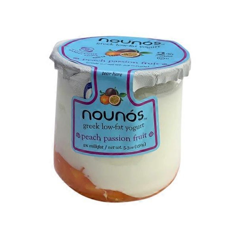 Nounos Yogurt, Greek, Peach Passionfruit, Strained (5.3 oz) Instacart