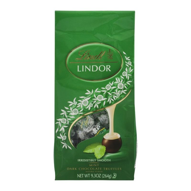 Lindt Lindor Dark Chocolate Truffles Mint 9 3 Oz Instacart