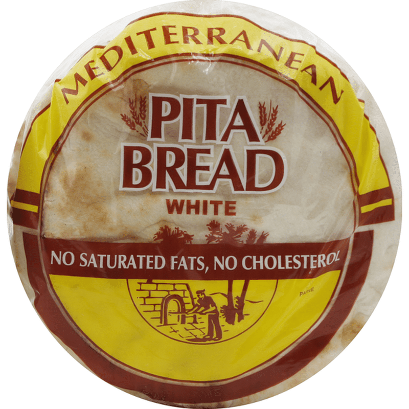 Mediterranean Snacks Pita Bread, White (12 oz) - Instacart