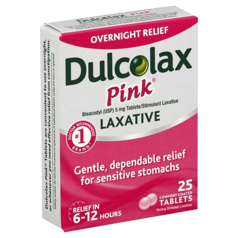 Dulcolax Pink Laxative Tablets Overnight Relief (25 ct) Instacart