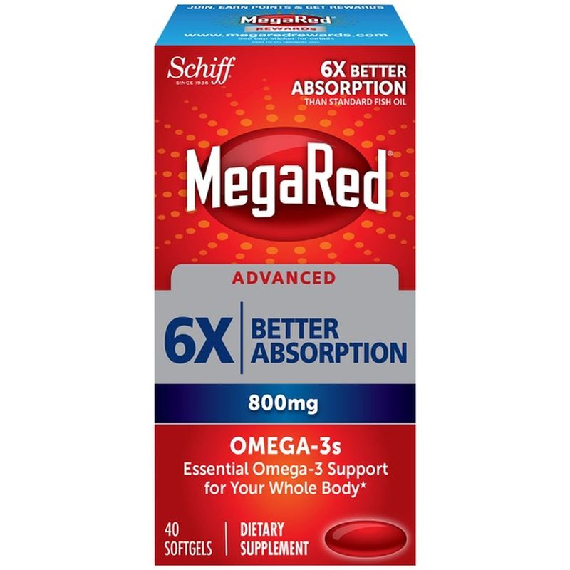 Megared® Advanced 6X Better absorption 800mg Omega3 Fish Oil