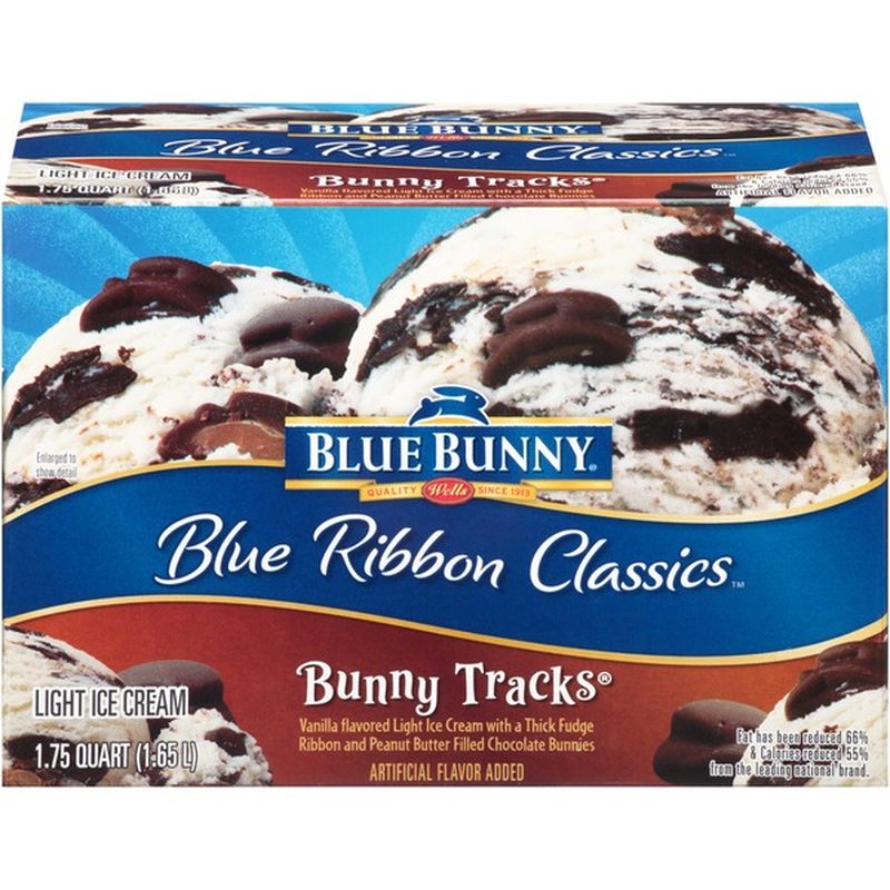 Blue Bunny Blue Ribbon Classics Bunny Tracks Light Ice Cream (1.75 qt