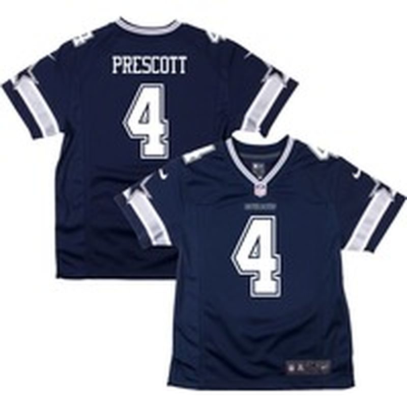 Blue Nike NFL Dallas Cowboys Prescott #4 Game Jersey