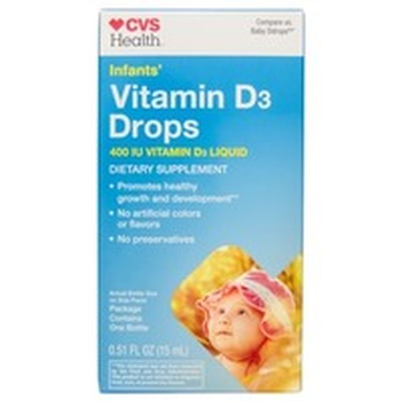 Cvs Health Baby Vitamin D3 Drops 0 51 Fl Oz Instacart