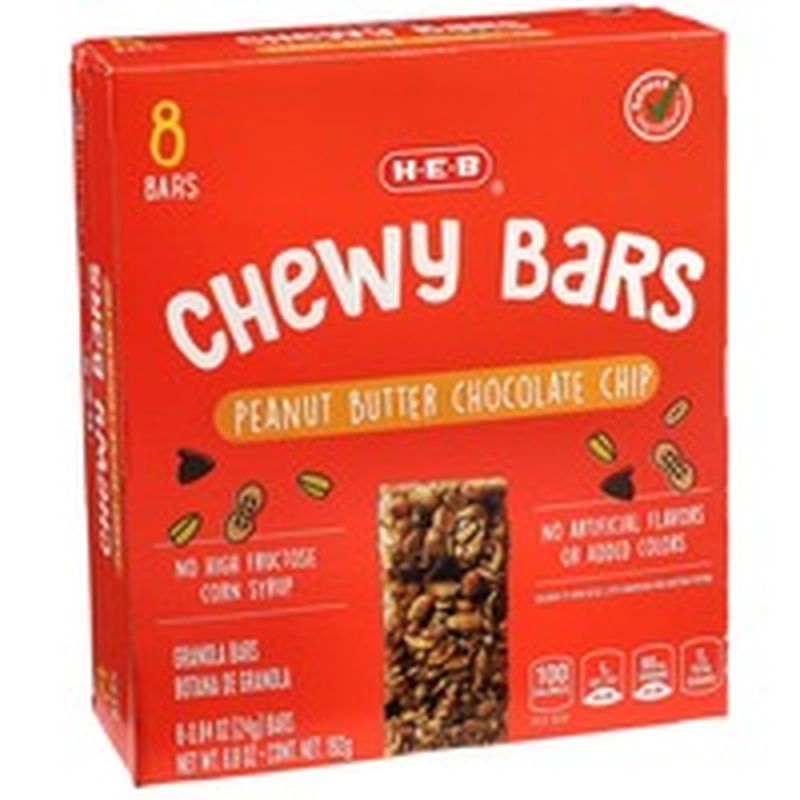 H E B Peanut Butter Chocolate Chip Chewy Bars 1 18 Oz Instacart