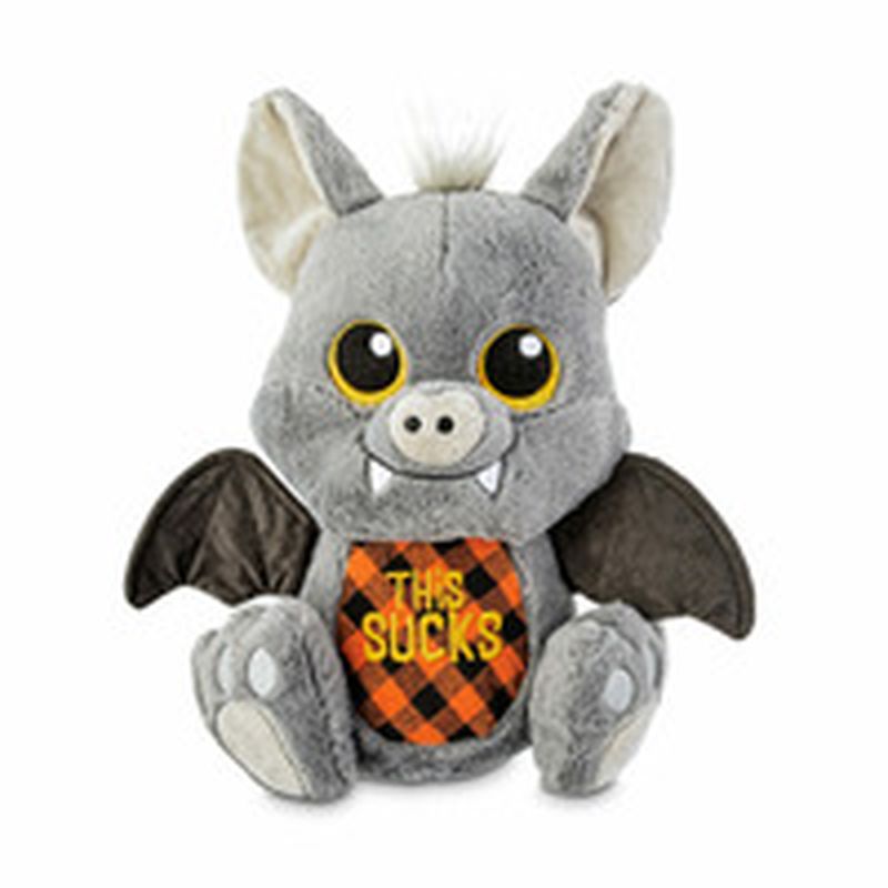12" Halloween Sitting Bat Plush Dog Toy