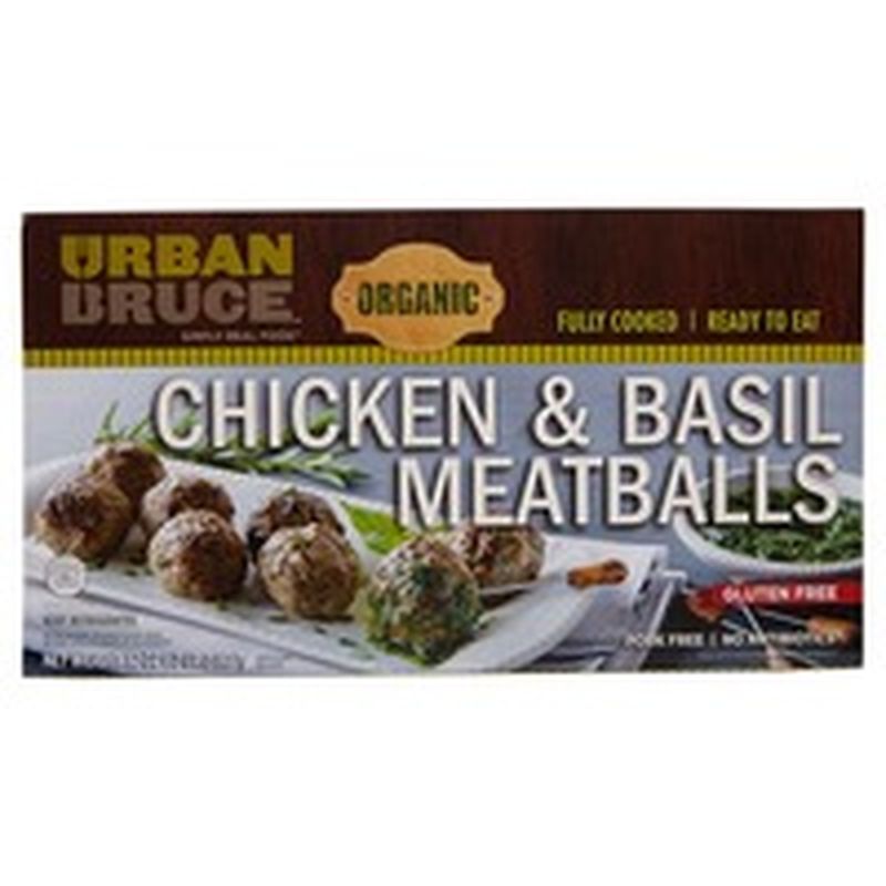 Urban Bruce Organic Chicken & Basil Meatballs