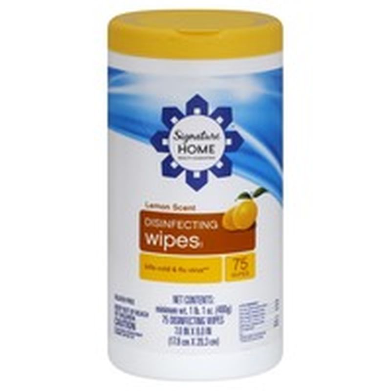 Signature Home Lemon Scented Disinfecting Cleaning Wipes