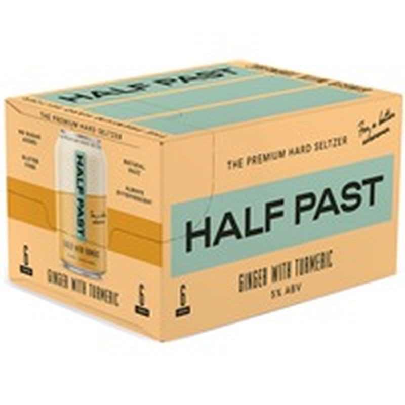 Half Past Ginger With Turmeric Hard Seltzer Cans