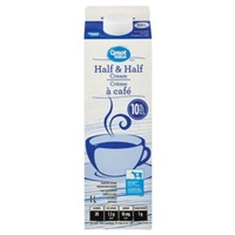 Great Value Half Half Cream 1 L Instacart