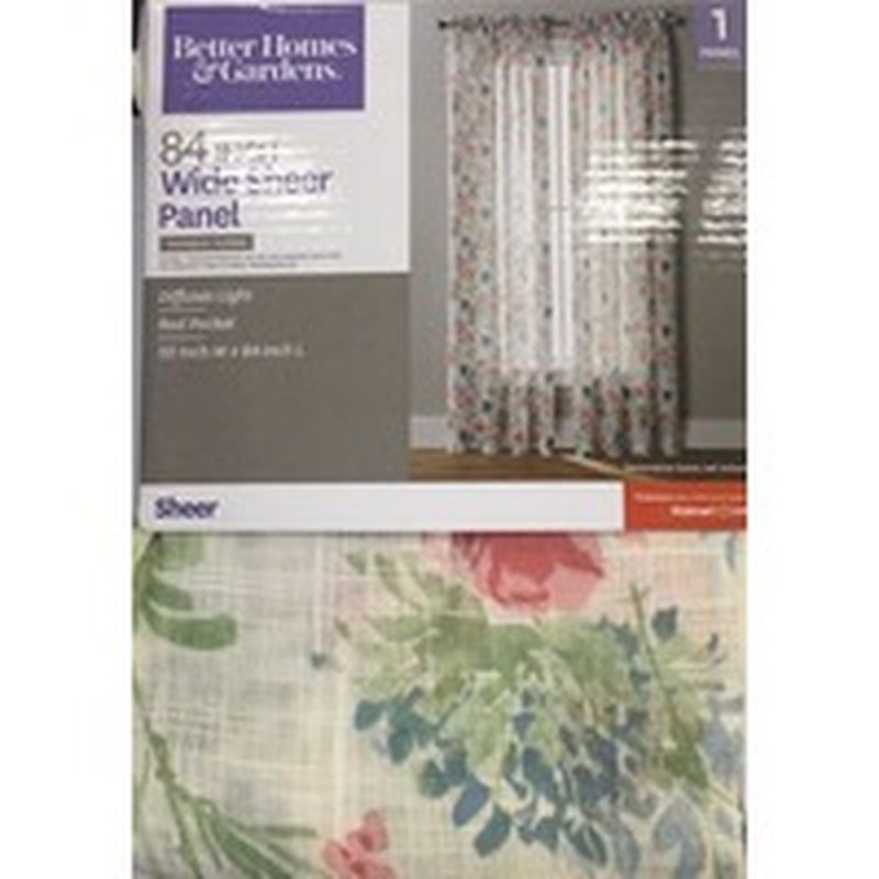 Better Homes Gardens 84 Tranquil Floral Rod Pocket Wide Sheer Panel Each Instacart