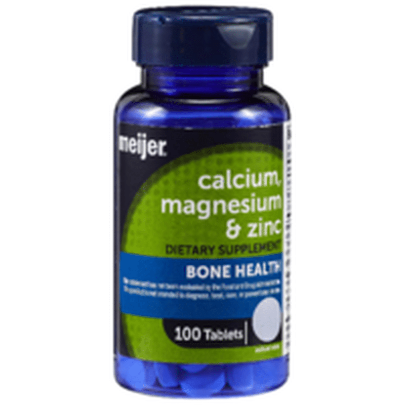 Meijer Calcium Magnesium Zinc Dietary Supplement (100 ct) Instacart