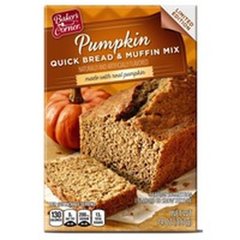 Baker's Corner Pumpkin Flavored Quick Bread & Muffin Mix