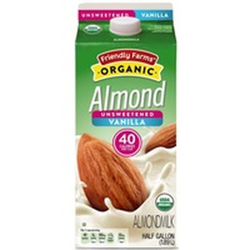 Friendly Farms Organic Vanilla Unsweetened Almondmilk