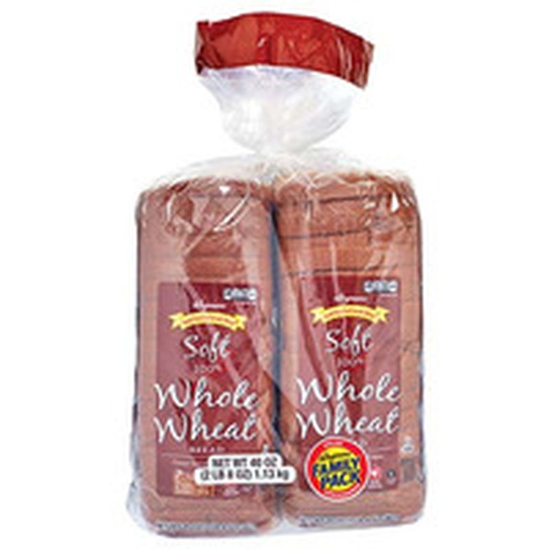 Wegmans Food You Feel Good About Soft 100% Whole Wheat Bread, FAMILY PACK