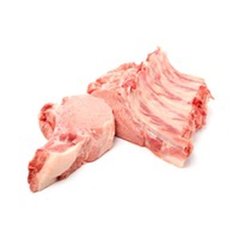 Hornbacher S Center Cut Bone In Thin Cut Pork Loin Rib Chop Per Lb Instacart