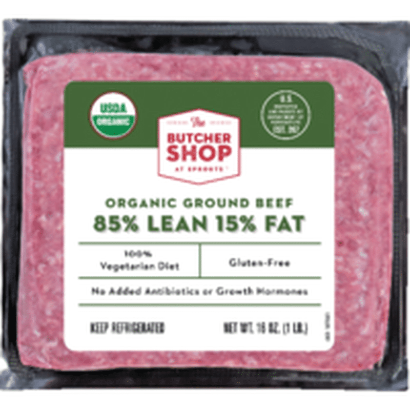 The Butcher Shop 85 15 Fine Brick Organic Ground Beef