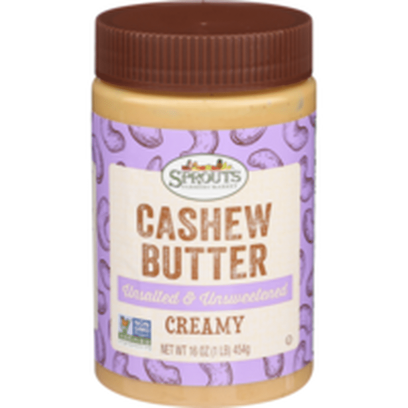 Sprouts Unsalted Unsweetened Creamy Cashew Butter