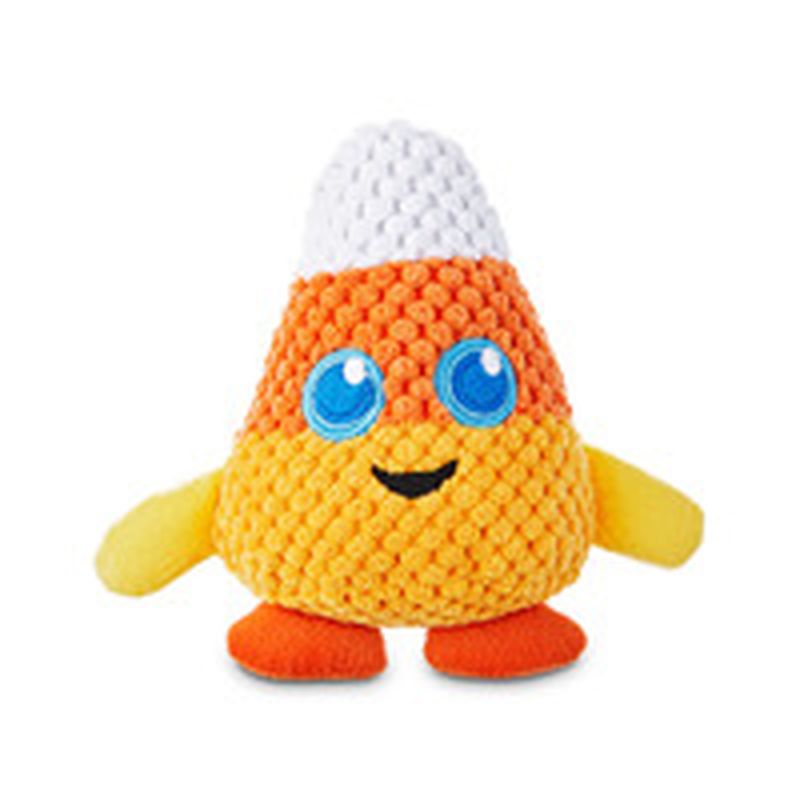 6" Halloween Candy Corn Plush Dog Toy